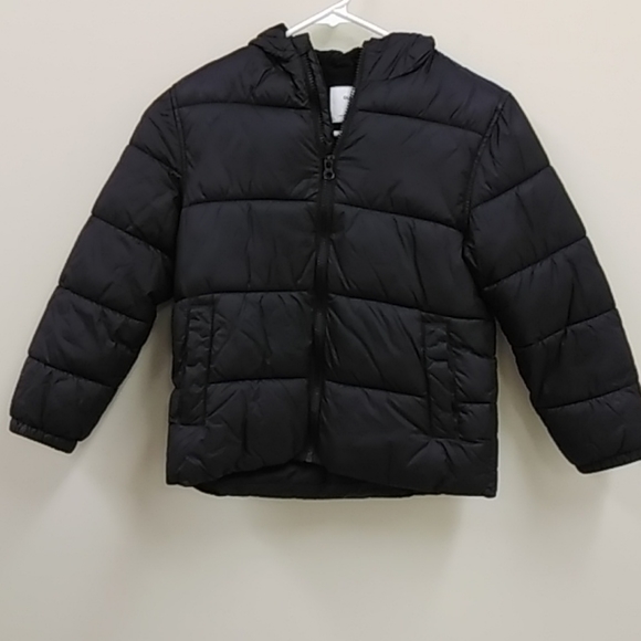 Old Navy long sleeve black puffy coat 4482G - Picture 1 of 4